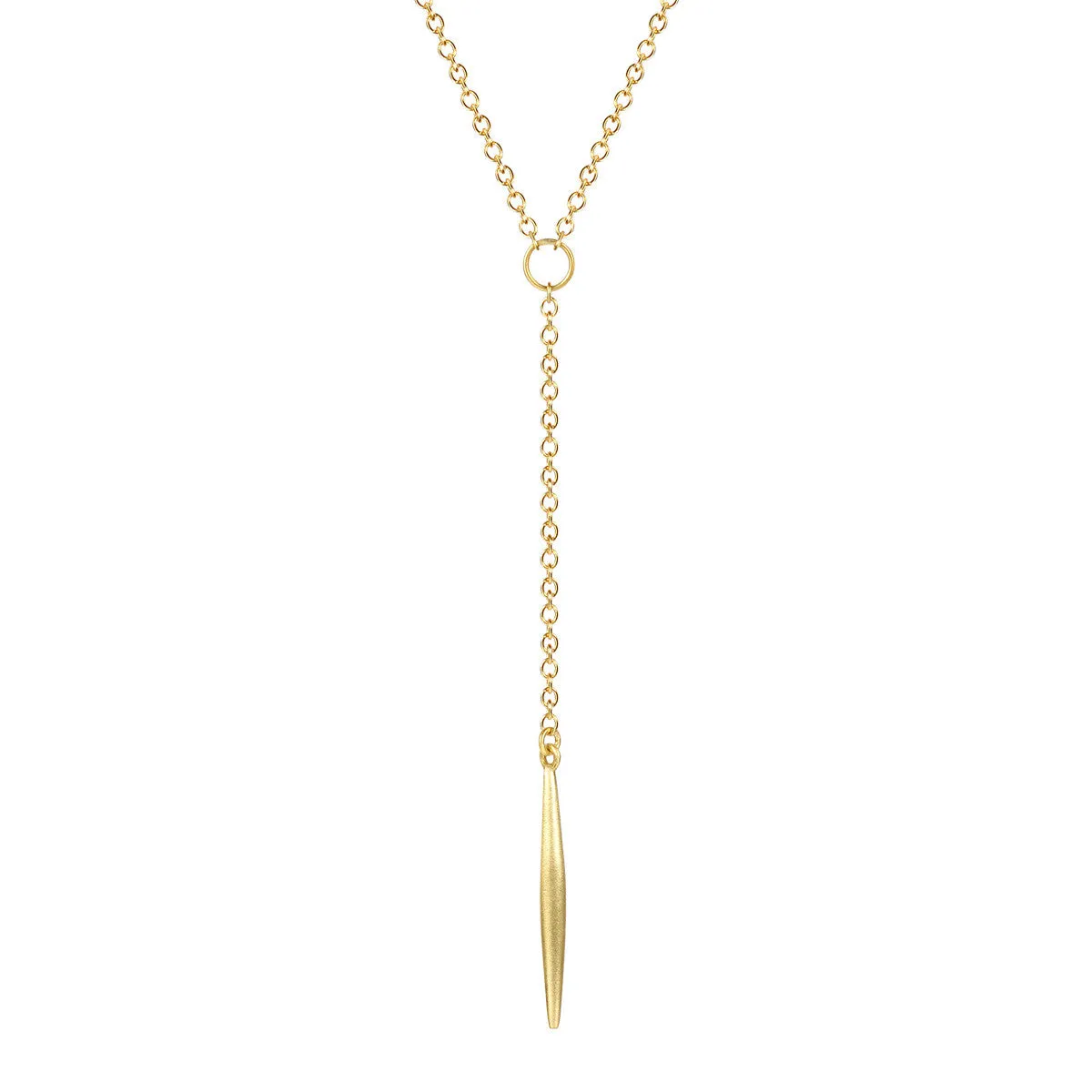 18K Gold Large Lure Y Drop Pendant